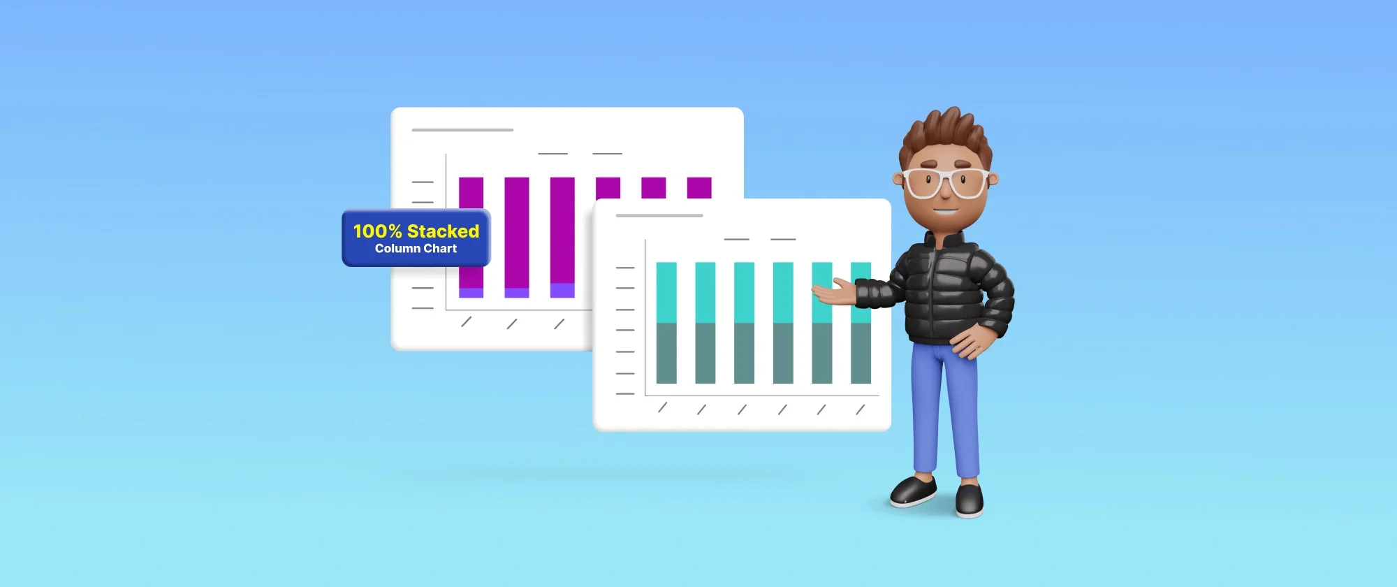 100% Stacked Column Chart: Visualizing Data Proportions